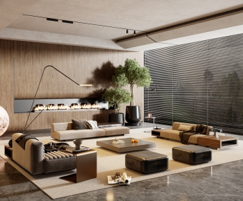 Wabi-sabi Style A Living Room-ID:347032071