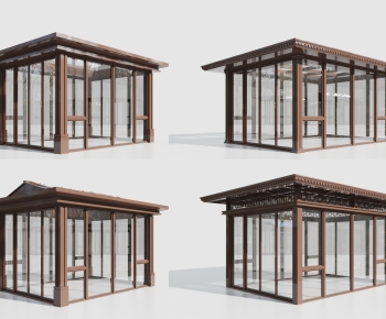 New Chinese Style Glass Sun Room-ID:354821922