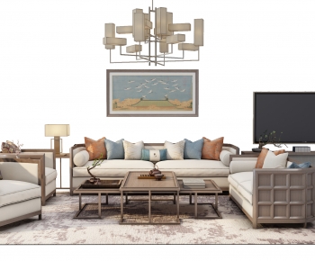 New Chinese Style Sofa Combination-ID:827442888