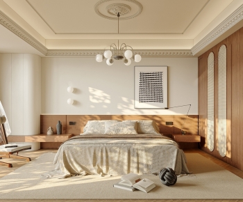 French Style Wabi-sabi Style Bedroom-ID:704241044