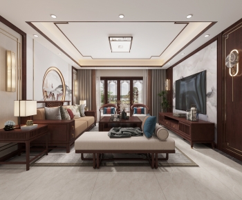 Chinese Style A Living Room-ID:878530987