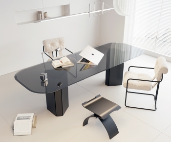 Modern Computer Desk And Chair-ID:669545892