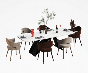 Modern Dining Table And Chairs-ID:405144939