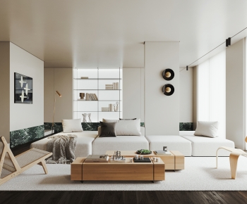 Modern Wabi-sabi Style A Living Room-ID:424174075