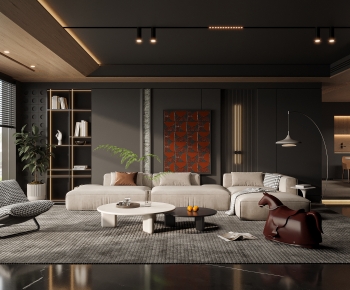 Modern A Living Room-ID:916605005