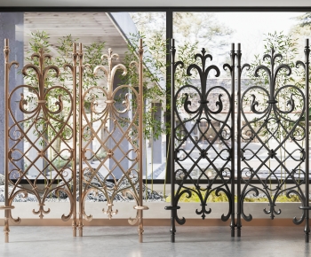 French Style Metal Screen Partition-ID:284161096