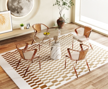 Modern Nordic Style Dining Table And Chairs-ID:361807112