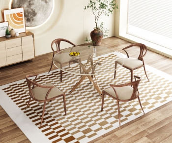 Modern Nordic Style Dining Table And Chairs-ID:208007101