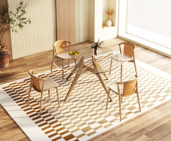 Modern Nordic Style Dining Table And Chairs-ID:969862944