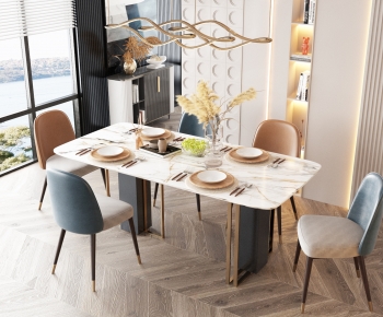 Modern Dining Table And Chairs-ID:693021061
