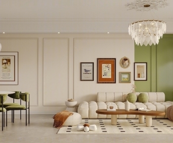 French Style A Living Room-ID:740004062