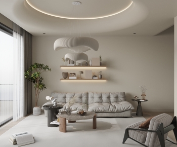 Wabi-sabi Style A Living Room-ID:236880064