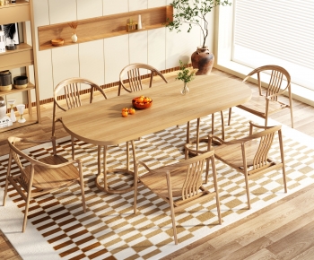 Nordic Style Dining Table And Chairs-ID:294441944