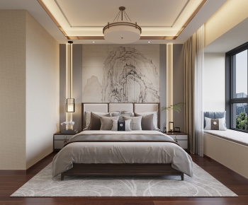 New Chinese Style Bedroom-ID:348303089