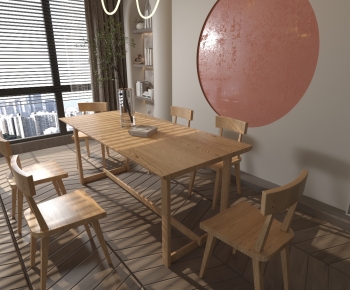Nordic Style Dining Table And Chairs-ID:998270579