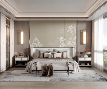 New Chinese Style Bedroom-ID:135174993