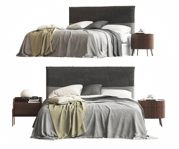 Modern Double Bed-ID:801153904