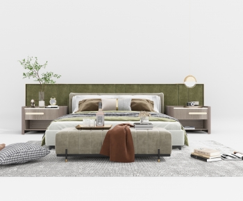 Modern Double Bed-ID:661386976