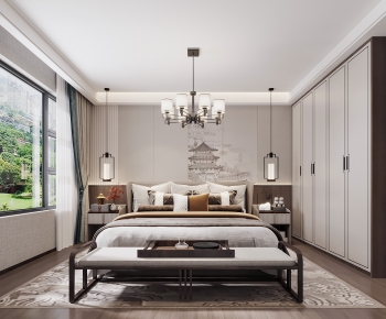 New Chinese Style Bedroom-ID:829780129