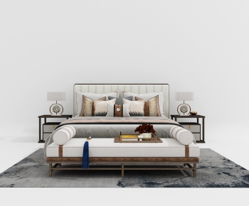 New Chinese Style Double Bed-ID:152044064