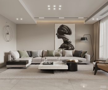 Modern A Living Room-ID:674115901