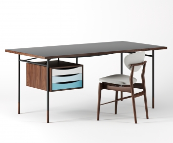 Nordic Style Computer Desk And Chair-ID:485555895