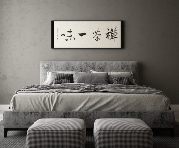 New Chinese Style Double Bed-ID:190563928