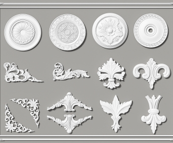 Modern Plaster Carved Top Plate-ID:989326954
