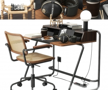 Modern Computer Desk And Chair-ID:406686071