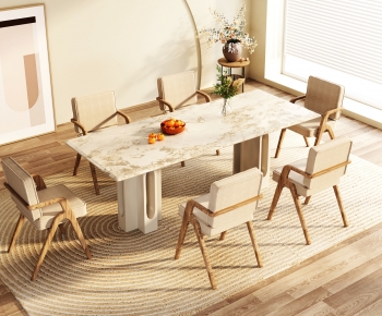 French Style Dining Table And Chairs-ID:227336882