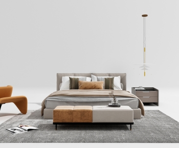 Modern Double Bed-ID:130279176