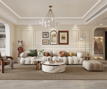 French Style A Living Room-ID:967049666