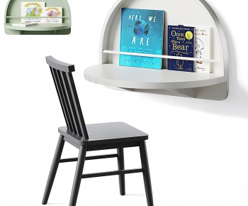 Modern Computer Desk And Chair-ID:286644944