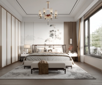 New Chinese Style Bedroom-ID:860765937