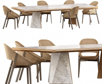 现代长方形餐桌椅-ID:868825916