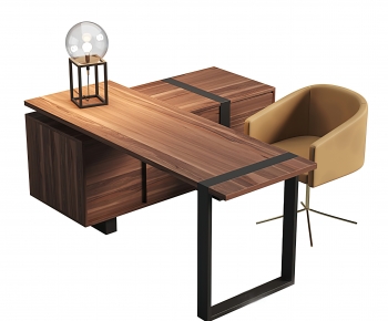 Modern Nordic Style Computer Desk And Chair-ID:620848892