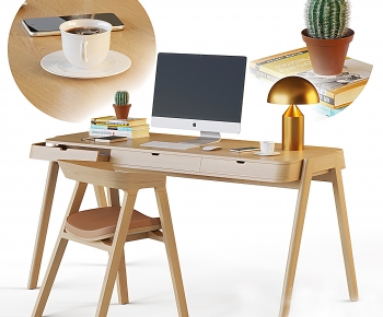 Modern Computer Desk And Chair-ID:331939947