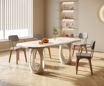 French Style Dining Table And Chairs-ID:951236963