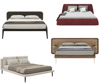 Modern Double Bed-ID:136923078