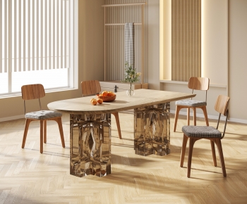 French Style Dining Table And Chairs-ID:634496934