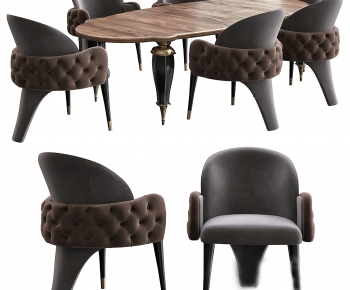 Post Modern Style Dining Table And Chairs-ID:185266971