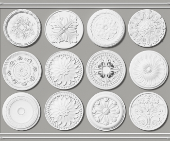 European Style Plaster Carved Top Plate-ID:228012085