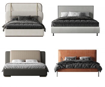 Modern Double Bed-ID:347153907