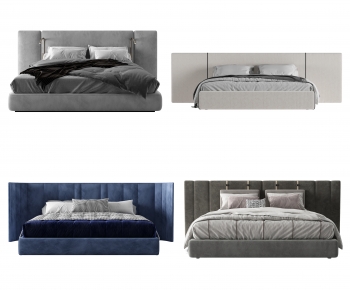 Modern Double Bed-ID:583395008