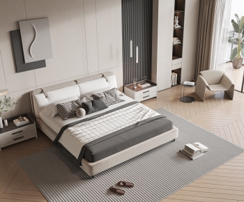 Modern Double Bed-ID:984981179
