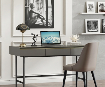 Modern Computer Desk And Chair-ID:267210064