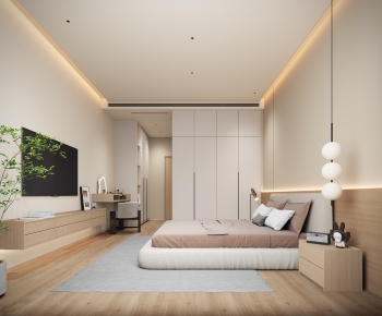 Modern Wabi-sabi Style Bedroom-ID:399895912