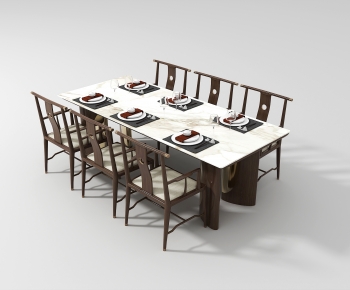 New Chinese Style Dining Table And Chairs-ID:907603036