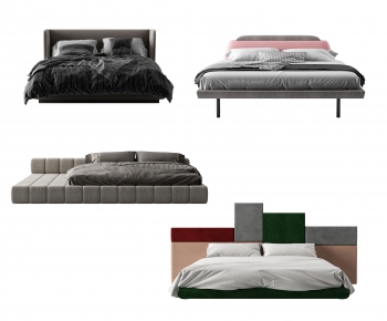 Modern Double Bed-ID:572776086