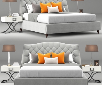 Modern Double Bed-ID:291558037